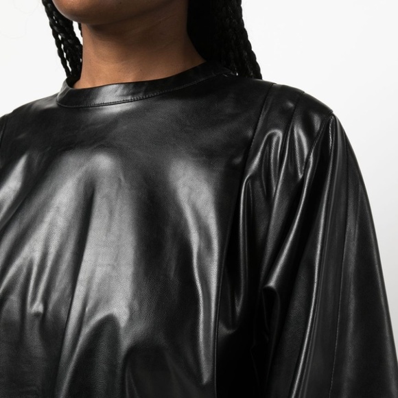 MARANT ÉTOILE cropped faux-leather top Siz 36 NWT - Picture 5 of 5